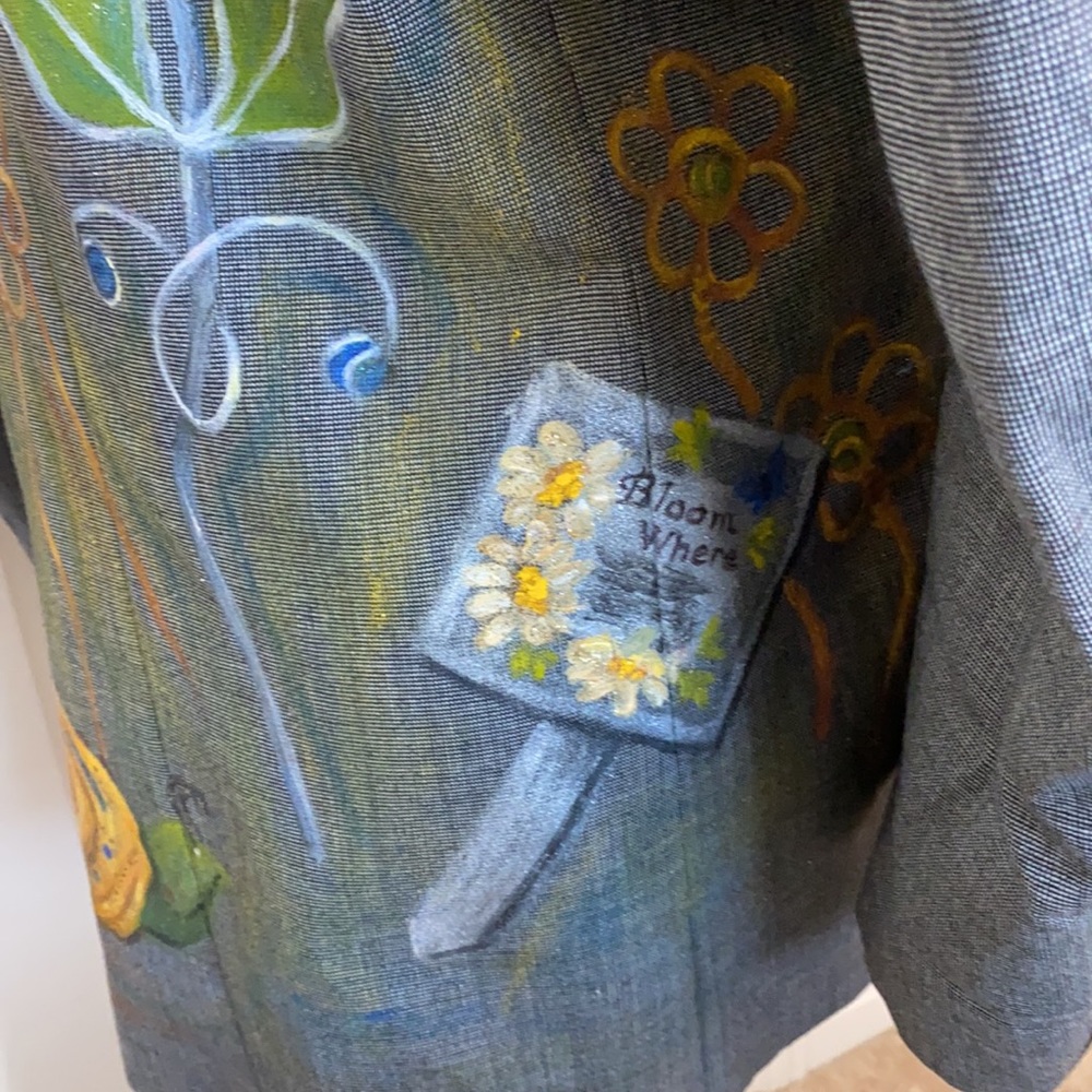 Large Hand Painted Unique Jacket - image 6
